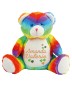 Preview: Stofftier Regenbogen bestickt mit Namen